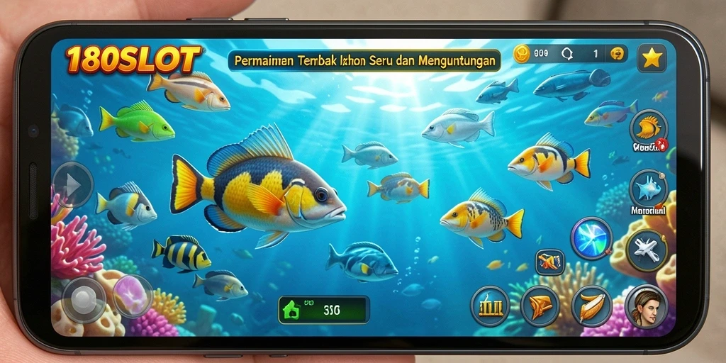 Tampilan gameplay Tembak Ikan yang menarik dan seru.
