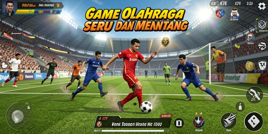 Gameplay seru dalam 47F yang menampilkan aksi olahraga nyata.