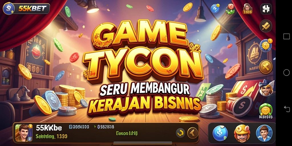 Tampilan screenshot 55KBET menampilkan grafis visual yang menarik dan gameplay Tycoon.