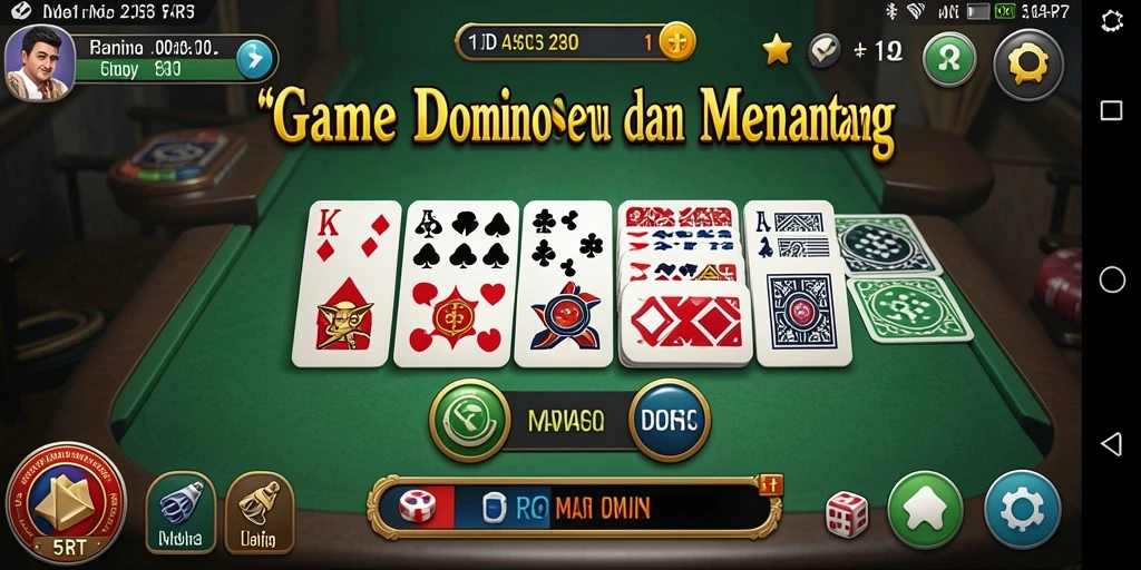 Screenshot gameplay <strong>5RT</strong> menampilkan keseruan bermain Domino dengan teman.