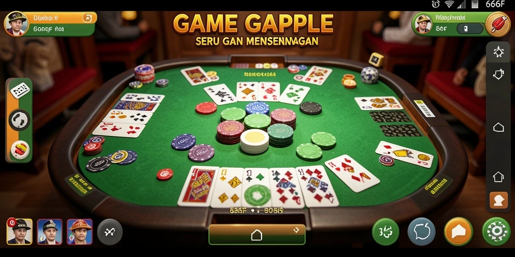 Screenshot gameplay Gaple yang seru dan interaktif.