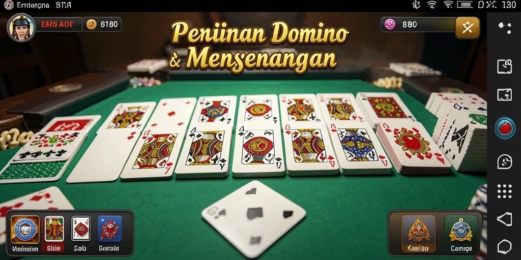 Tampilan gameplay seru dari permainan Domino 8180.