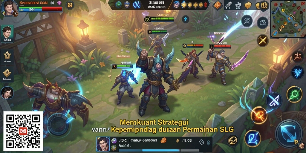 Screenshot gameplay SLG yang menggambarkan pertempuran strategi.