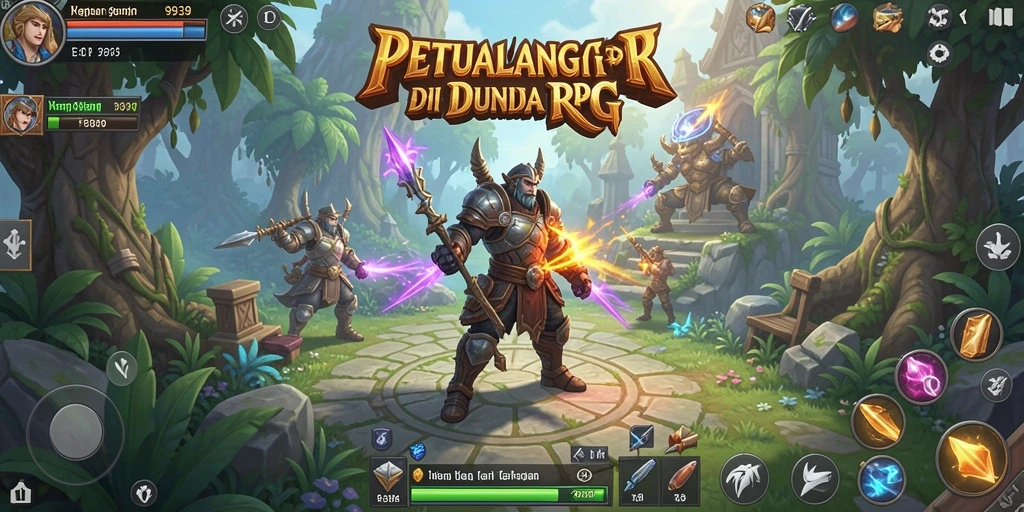 Screenshot utama 9939 menampilkan aksi pertarungan seru dalam dunia RPG.