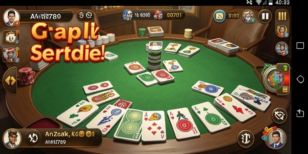 Tampilan gameplay seru dari AMS789 dengan kartu Gaple.