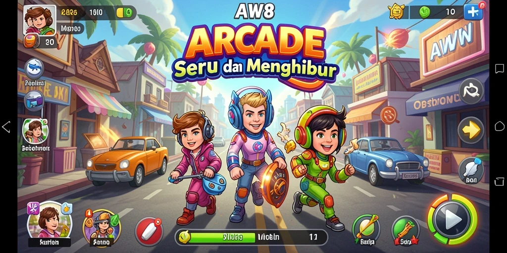 Screenshot gameplay AW8 dengan tantangan menakjubkan.