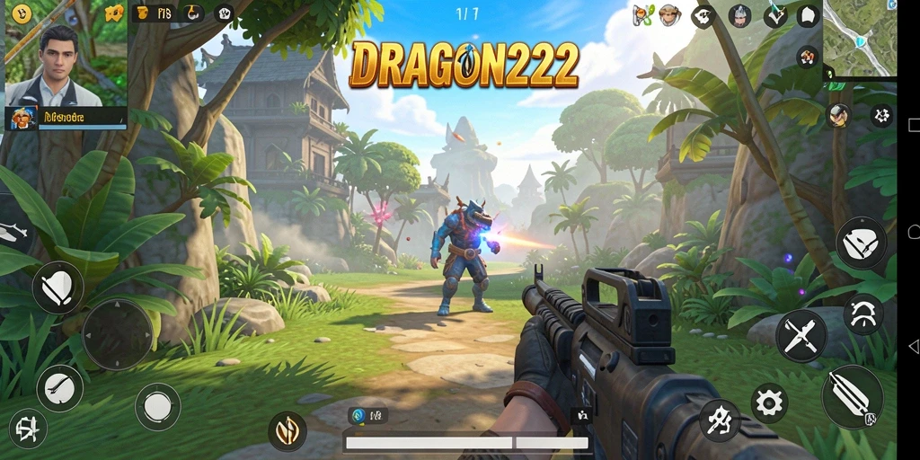 Tangkapan layar menunjukkan aksi mendebarkan dalam DRAGON222.