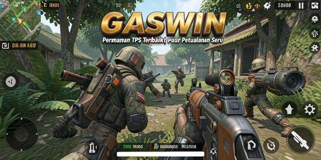 Tampilan gameplay GASWIN yang seru dan penuh aksi.