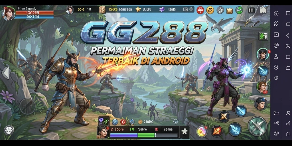 Tangkapan layar menunjukkan aksi pertempuran strategis dalam GG288.