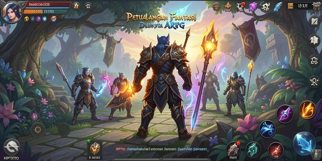 Tampilan gameplay menarik dengan aksi pertarungan ARPG yang intens.