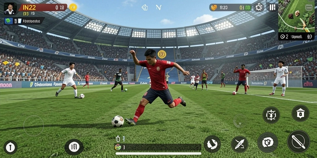 Tampilan gameplay IN22 yang seru dan menghibur para pemain.