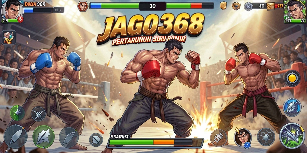 Screenshot JAGO368 menampilkan aksi pertarungan intens yang memukau.