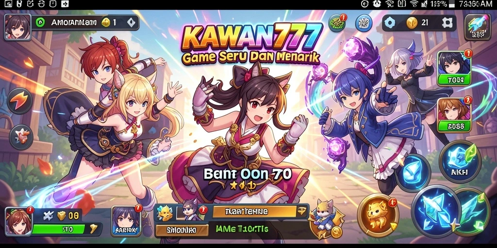 Gameplay seru dari KAWAN777 yang penuh warna dan aksi.