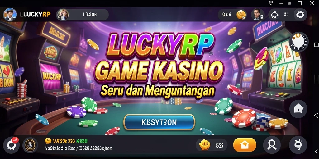 Tampilan utama LUCKYRP dengan gameplay kasino yang mengasyikan.