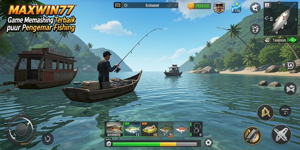 Gameplay menarik dari MAXWIN77 dengan aktivitas memancing yang seru.