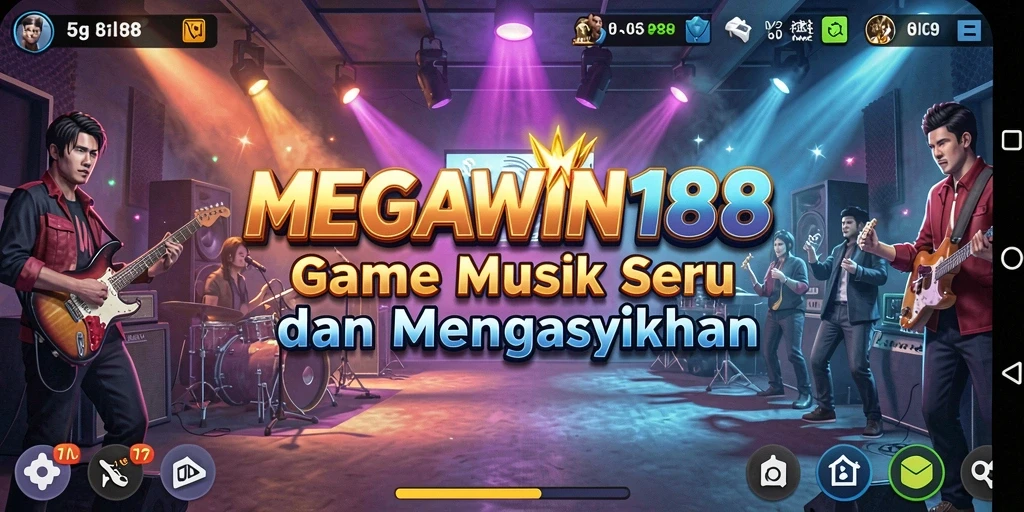 Tampilan gameplay menampilkan interaksi pengguna dengan musik.