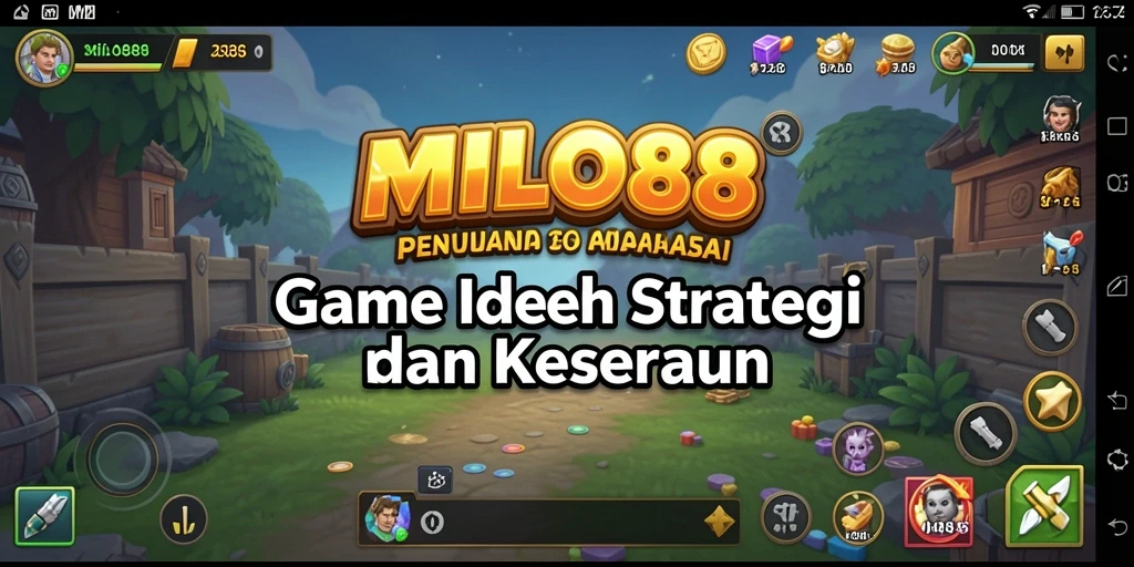 Tampilan gameplay menarik dari MILO88 dengan karakter yang berinteraksi.