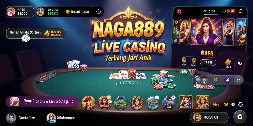 Tampilan gameplay Live Casino yang mendebarkan dari NAGA889.