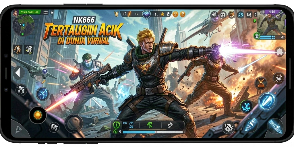 Tampilan gameplay NK666 dengan aksi pertarungan yang intens.
