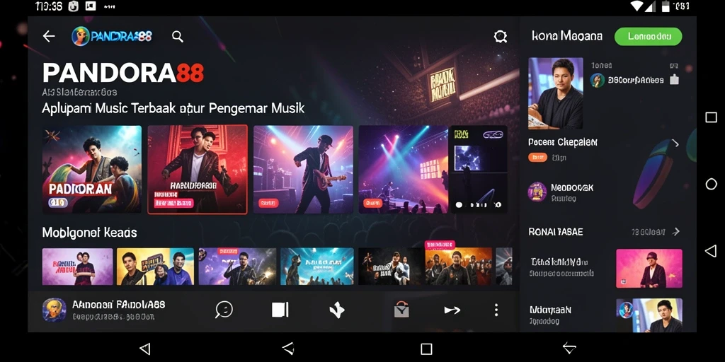 Screenshot gameplay PANDORA88 menampilkan antarmuka musik yang menarik.