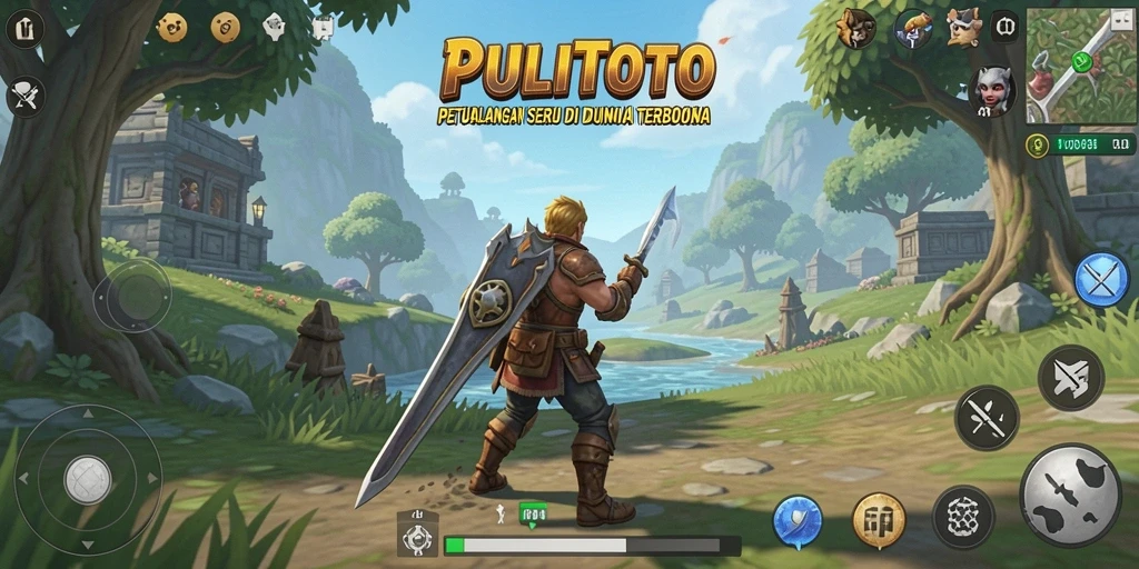 Tampilan gameplay PULITOTO yang memukau dengan eksplorasi dunia terbuka.