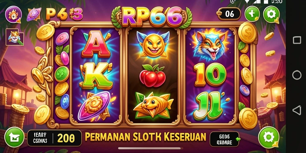 Tampilan gameplay RP66 menampilkan keseruan permainan slot yang mengasyikkan.