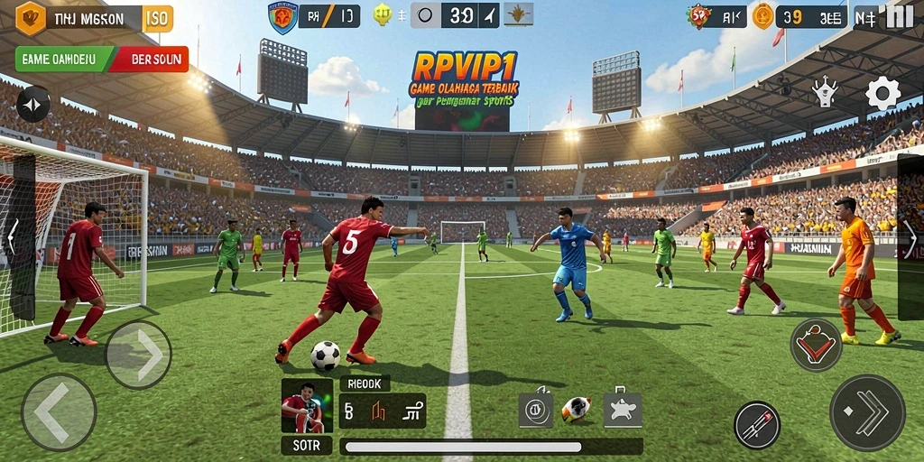 Gameplay RPVIP1 yang menampilkan aksi olahraga seru dan mendebarkan.