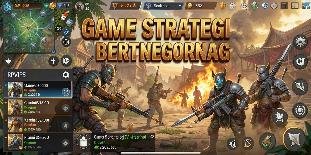 Tampilan gameplay intens dalam RPVIP5, menunjukkan pertempuran epik.
